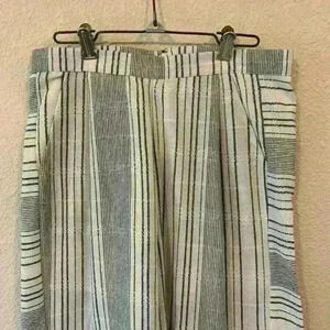 Hayden Blue and white wide leg pant sz M coastalcore boho resort beach vacation